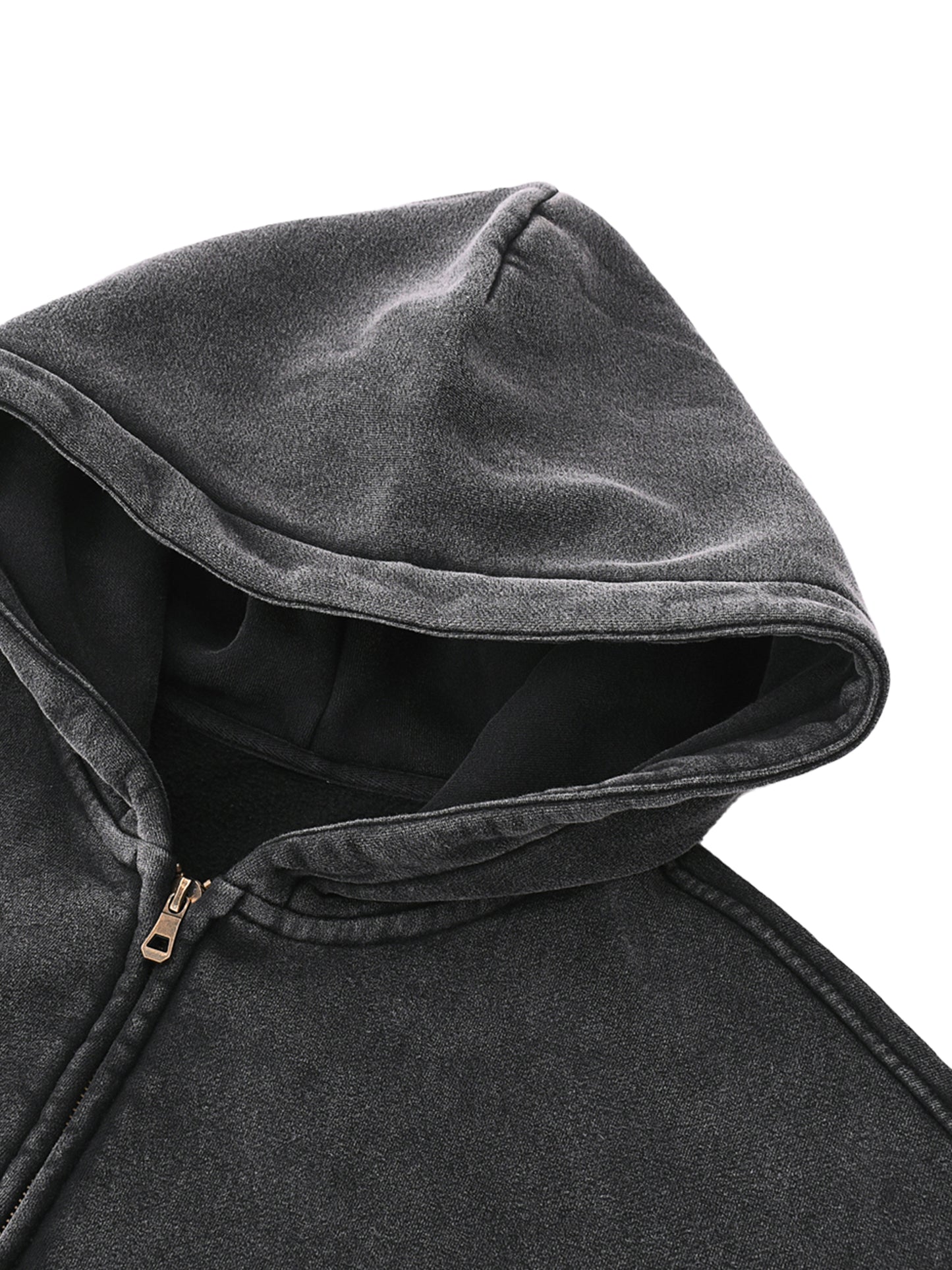 Zip-Through Boxy Hoodie #RU0074